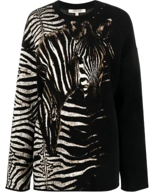 Roberto Cavalli ゼブラ柄ニットセーター - サムネイル1