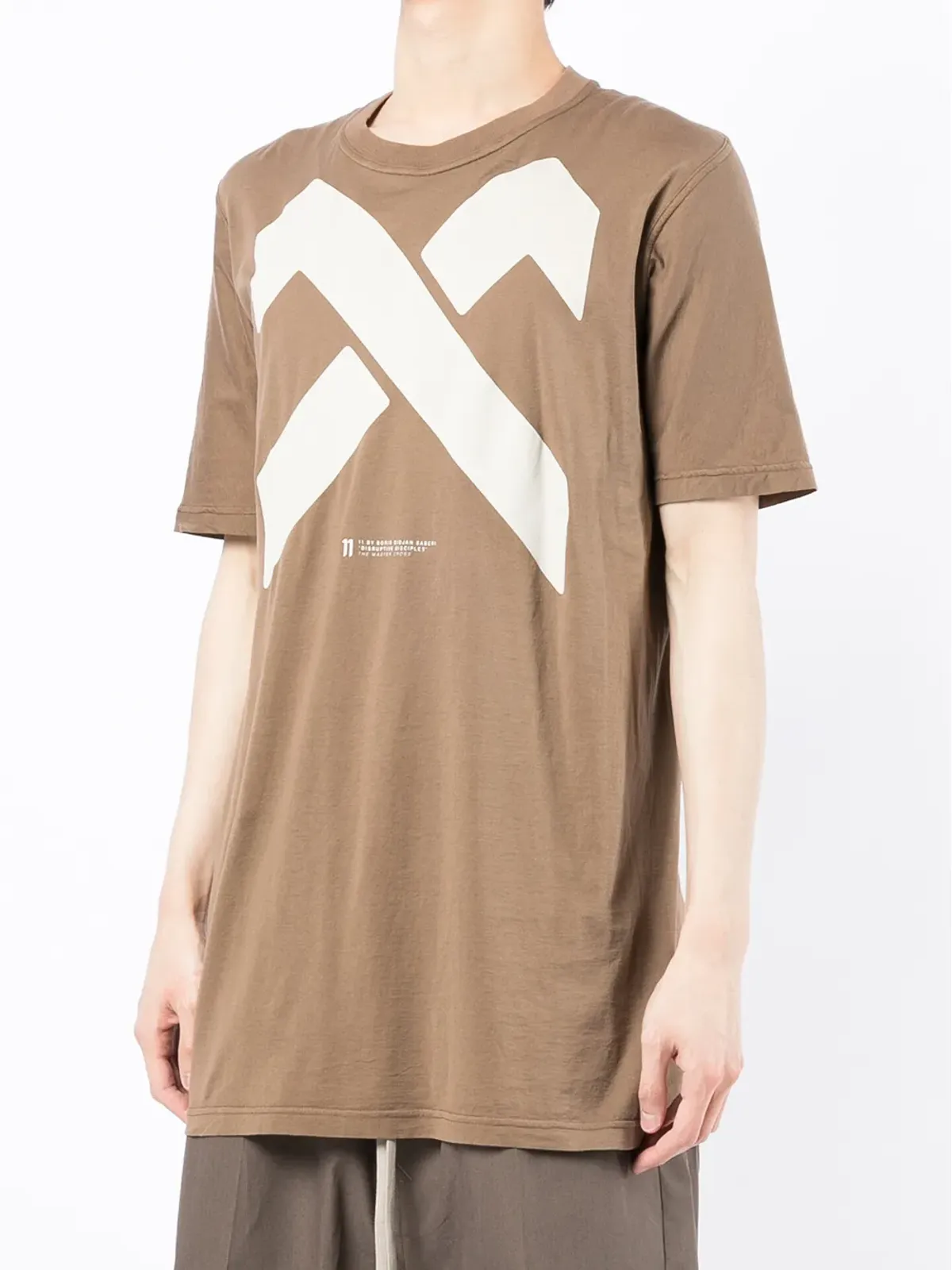 Boris Bidjan Saberi ロゴプリントTシャツ - ブラウン - 画像3