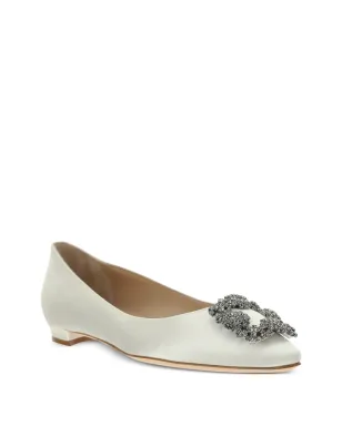 Manolo Blahnik Hangisi サテン バレリーナシューズ - サムネイル2