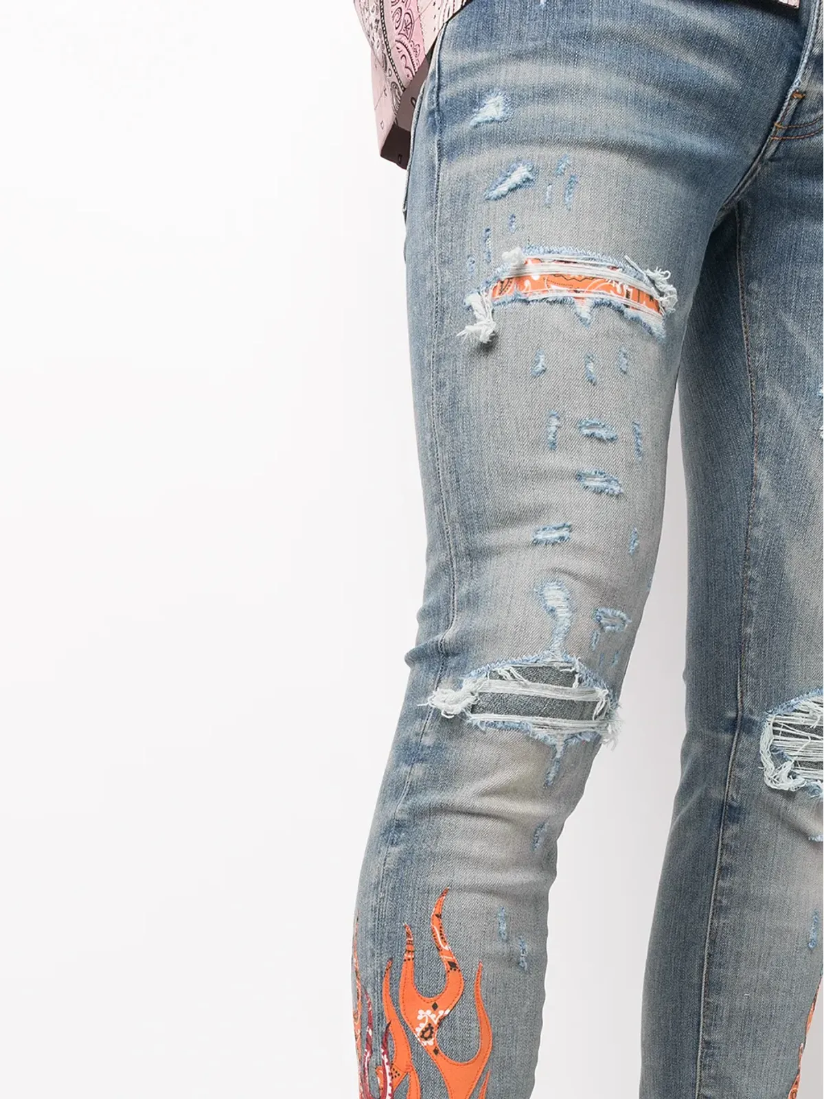 AMIRI ペイズリープリント ダメージ加工 スキニージーンズ - 画像5