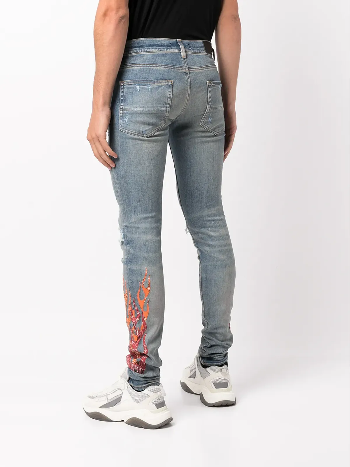 AMIRI ペイズリープリント ダメージ加工 スキニージーンズ - 画像4