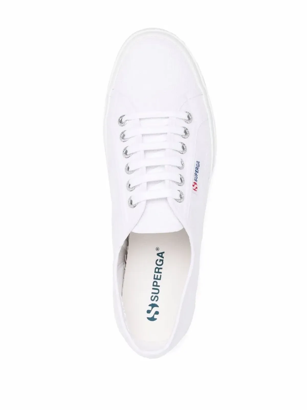 Superga ロゴタグ ロー・トップスニーカー - White - 画像4