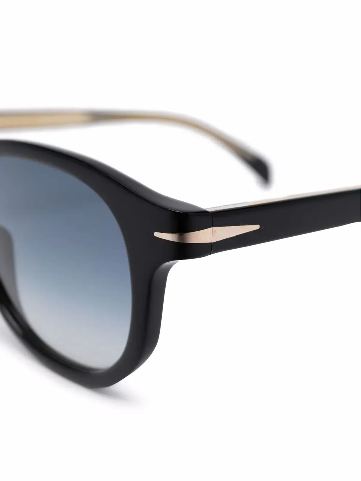 Eyewear by David Beckham ラウンドフレーム グラデーションサングラス - 画像3