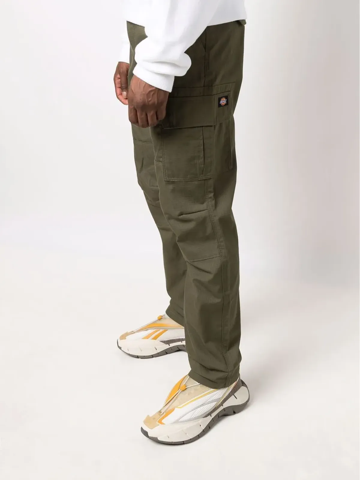 DICKIES マルチポケット コットンカーゴパンツ グリーン - 画像5
