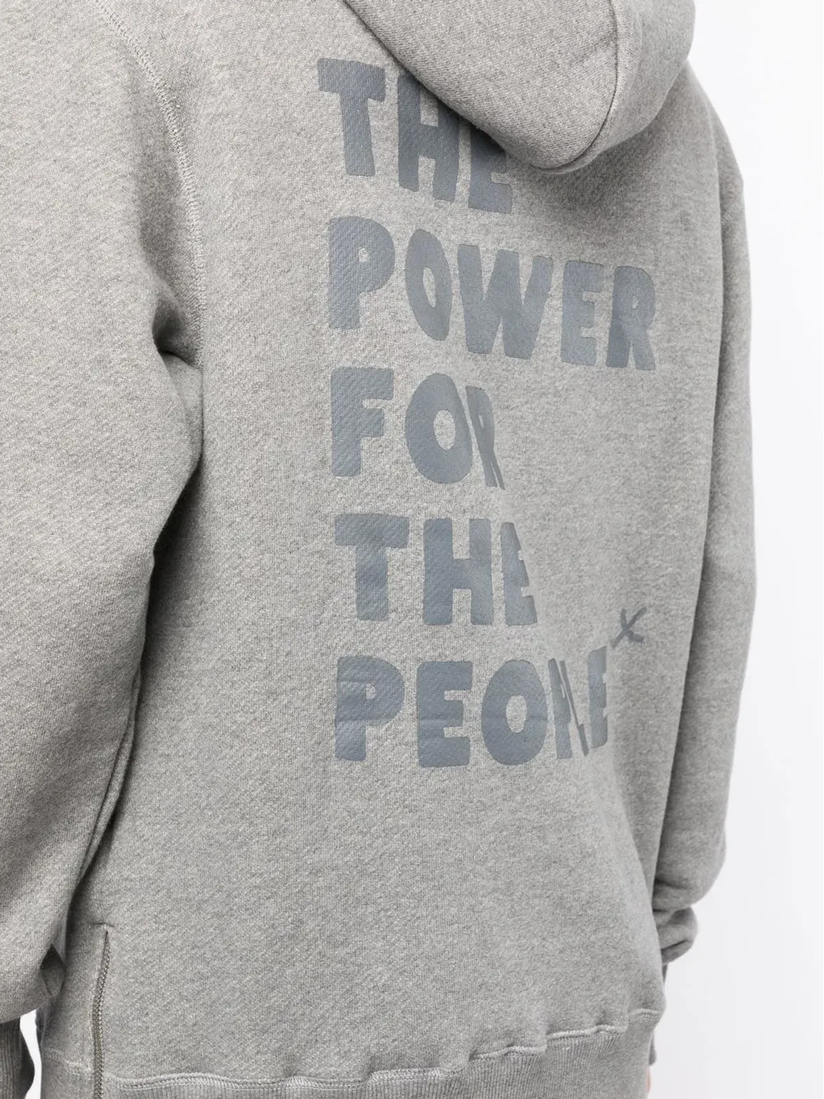 The Power For The People rear logo-print hoodie - Grey - 画像5