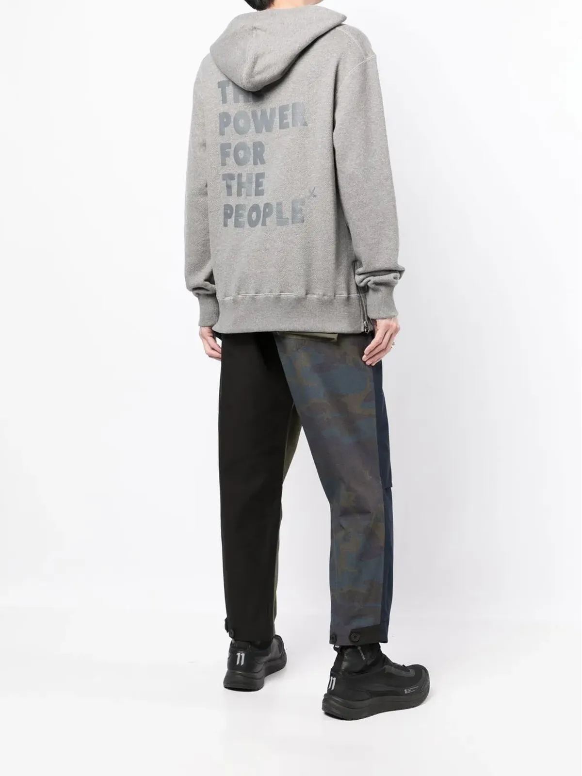 The Power For The People rear logo-print hoodie - Grey - 画像2