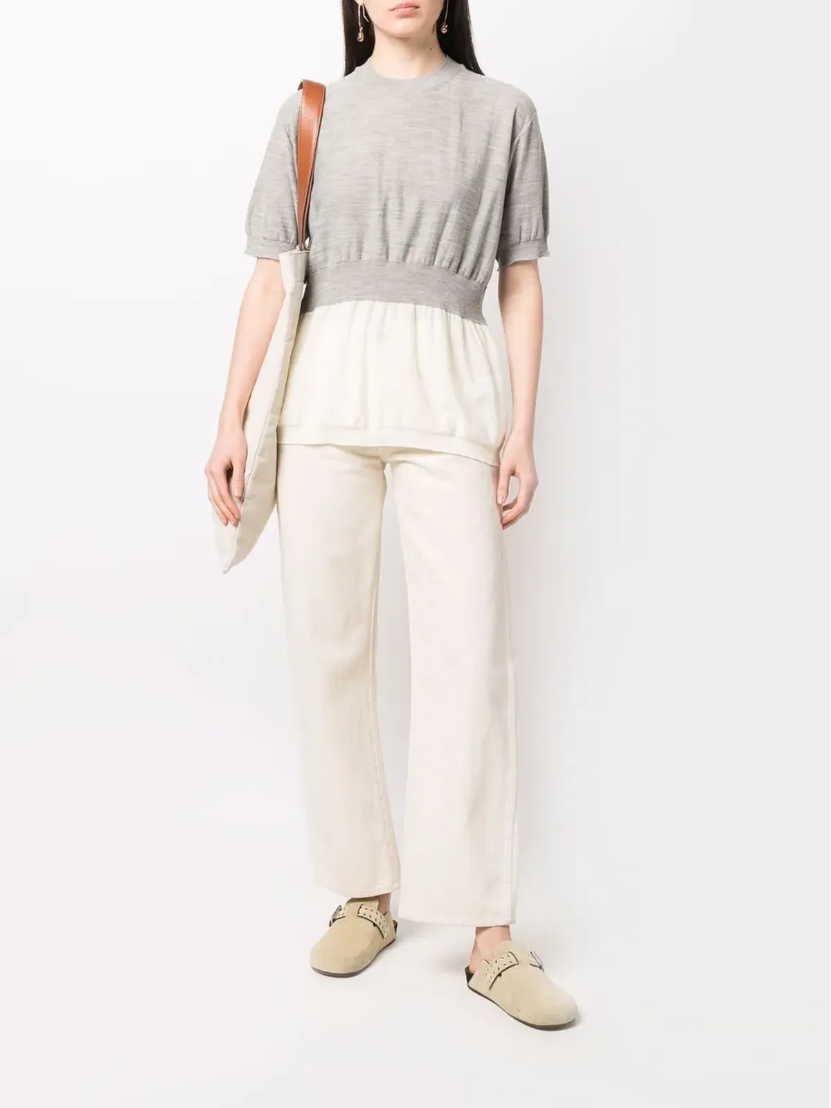Sofie D'hoore ツートーン ウール Tシャツ - 画像2