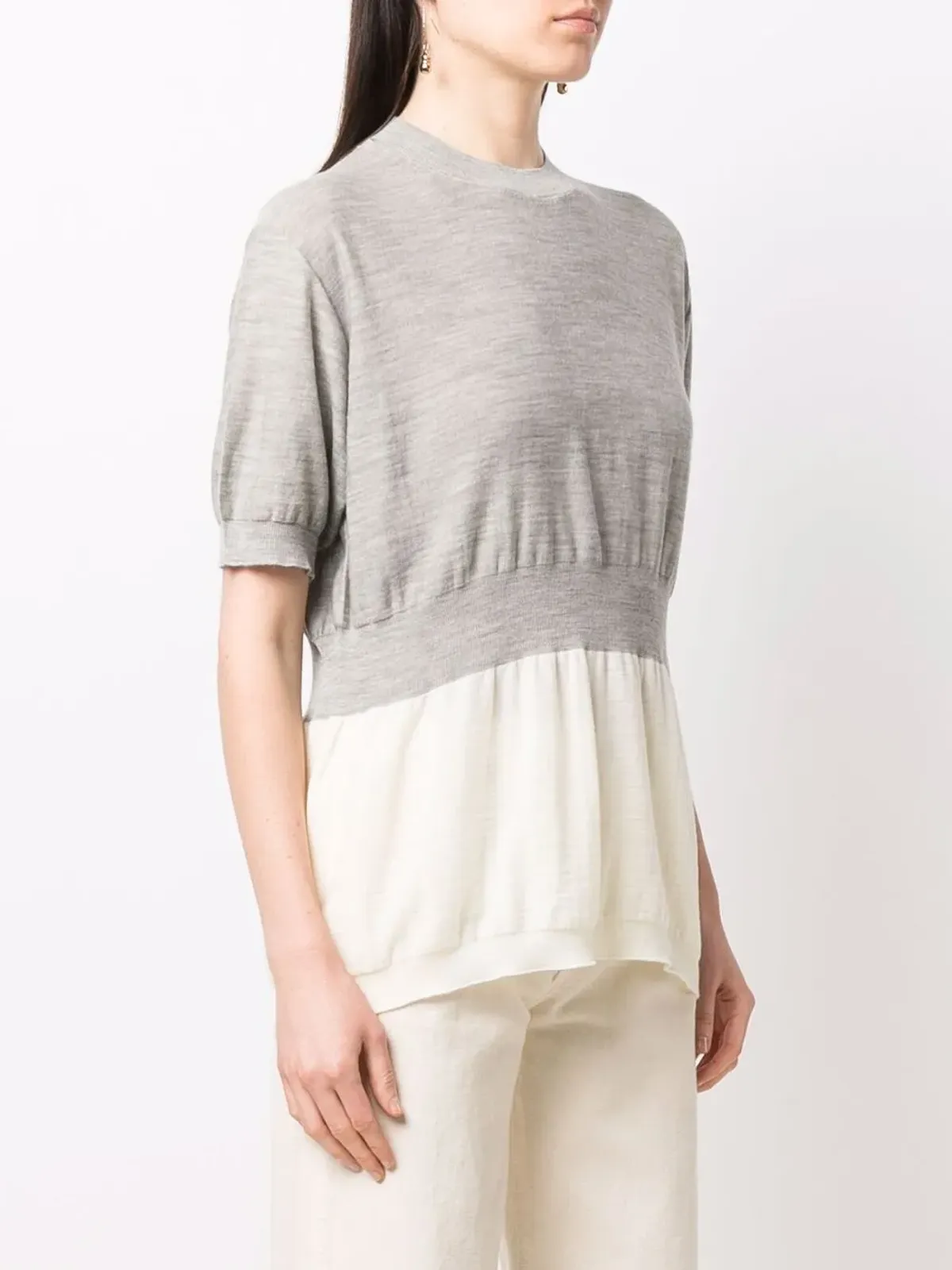 Sofie D'hoore ツートーン ウール Tシャツ - 画像3