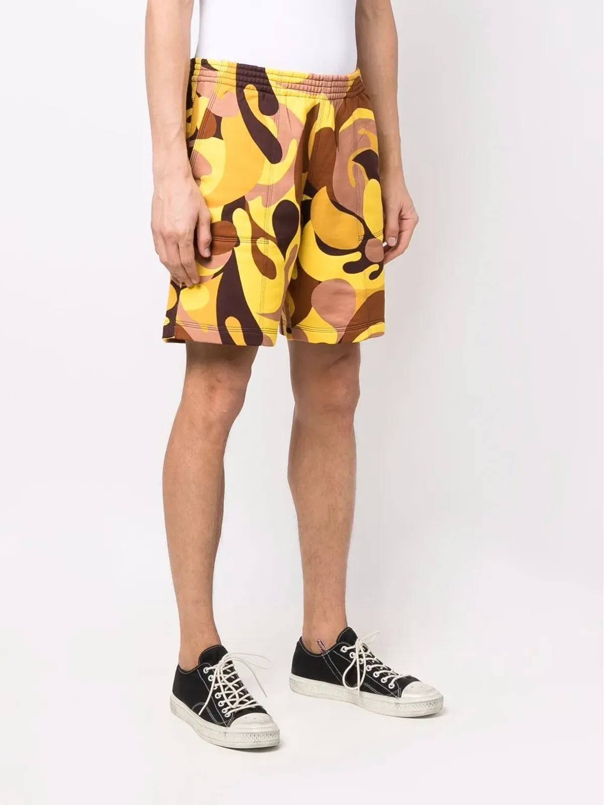 Marni アブストラクトプリント トラックショーツ - 画像3