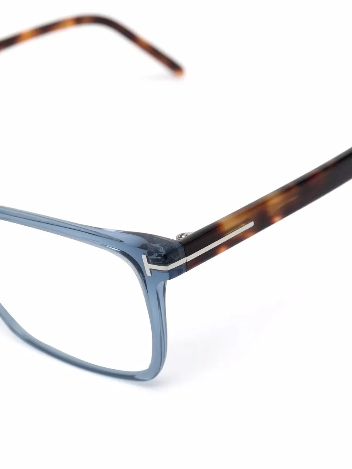 TOM FORD Eyewear 長方形メガネ ブルー - 画像3