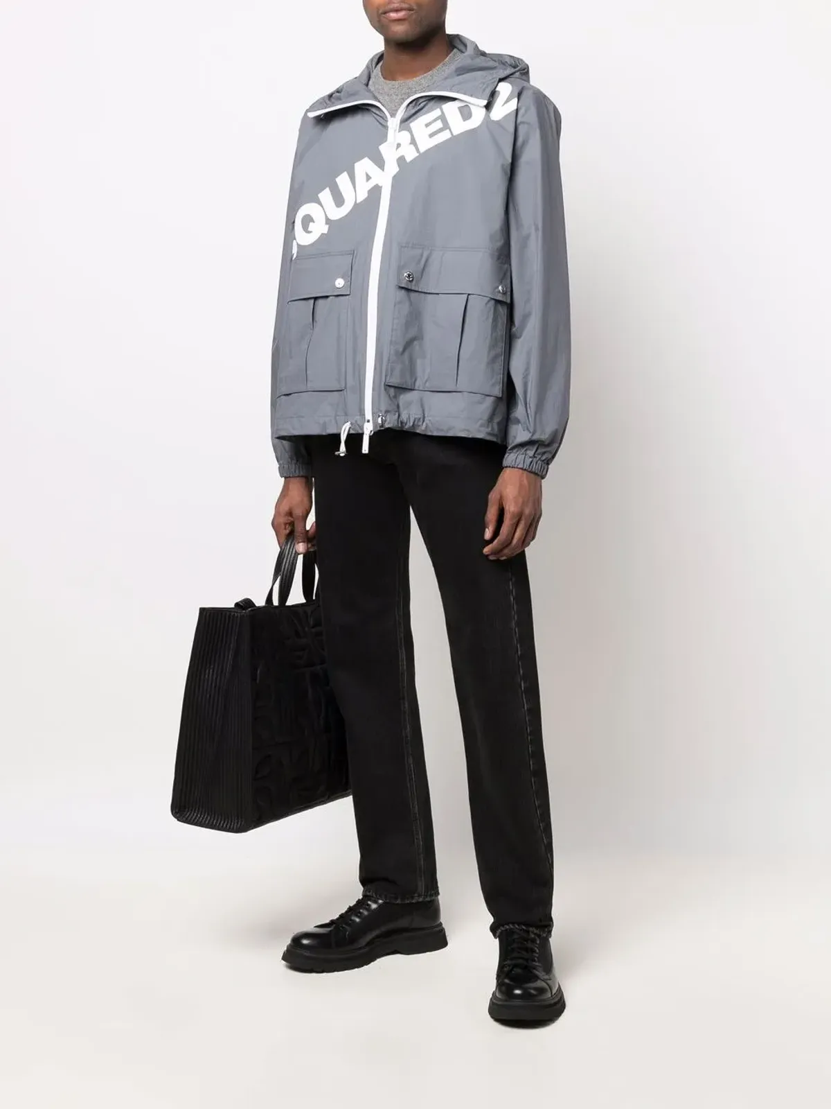 DSQUARED2 ロゴプリント フード付きジャケット - 画像2