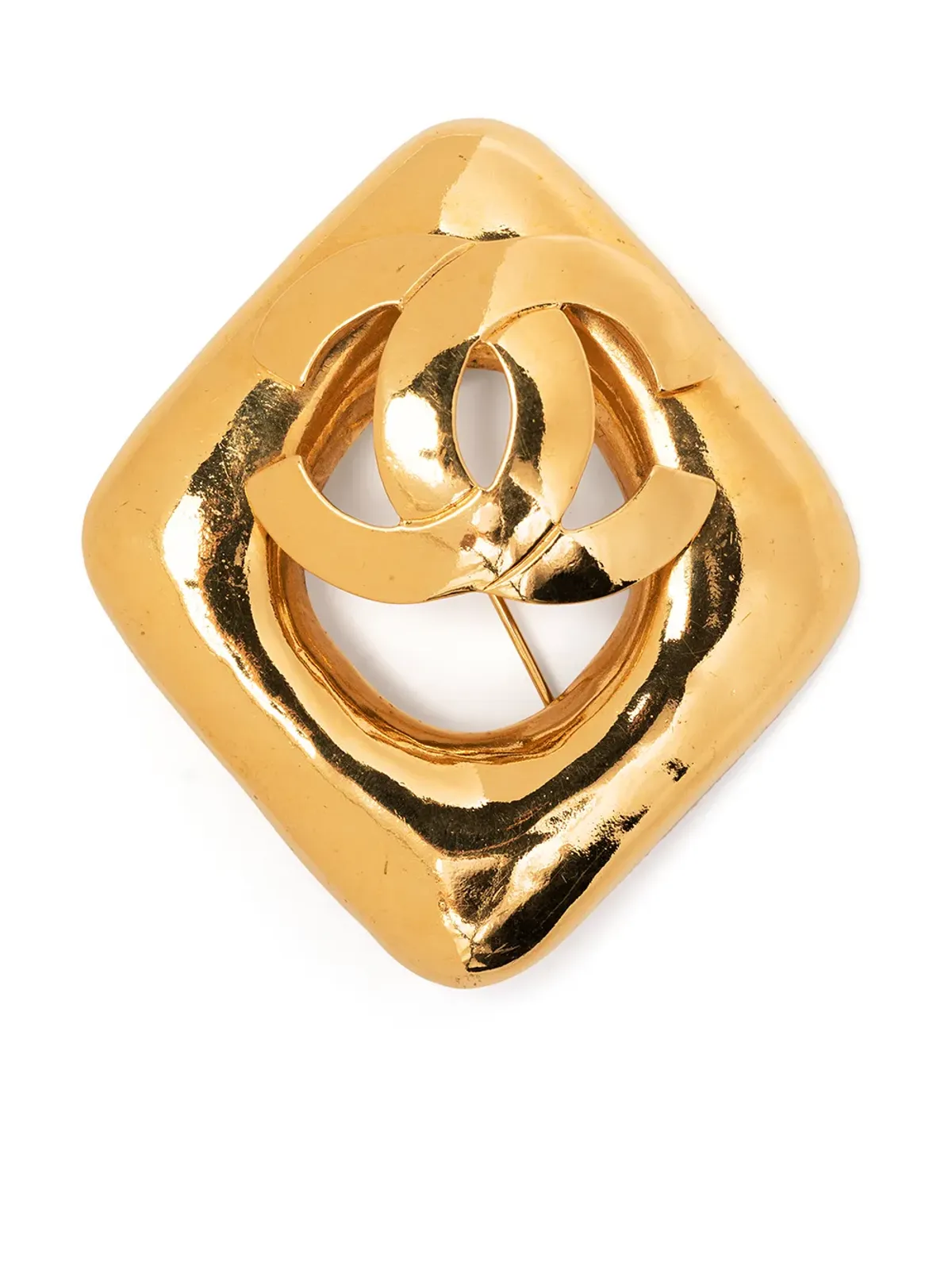 CHANEL Pre-Owned 1997 CC rhombus brooch - ゴールド - 画像1
