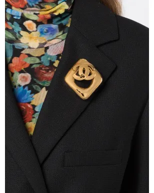 CHANEL Pre-Owned 1997 CC rhombus brooch - ゴールド - サムネイル2
