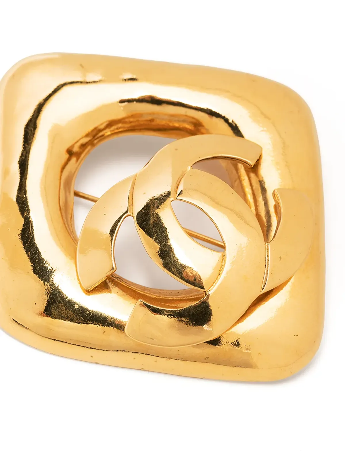 CHANEL Pre-Owned 1997 CC rhombus brooch - ゴールド - 画像3