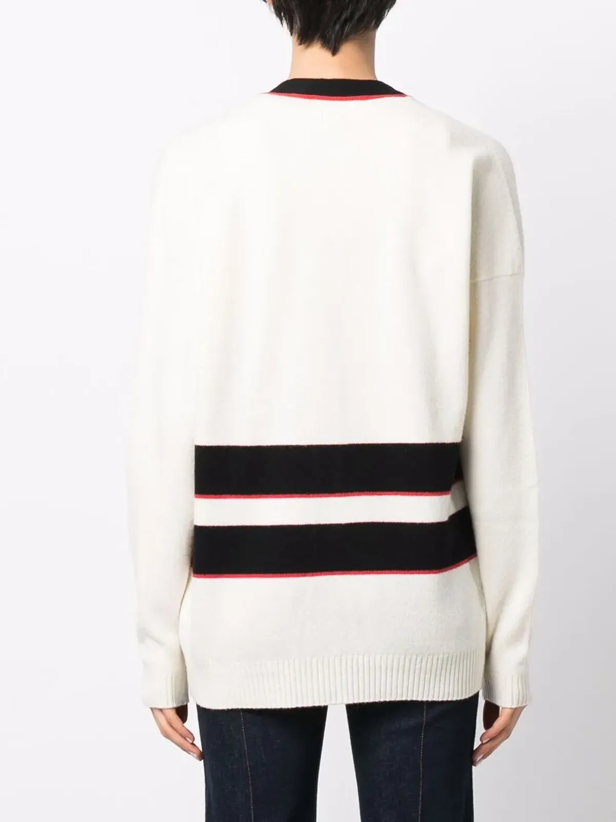 Sonia Rykiel ストライプトリム ロングカーディガン - 画像4