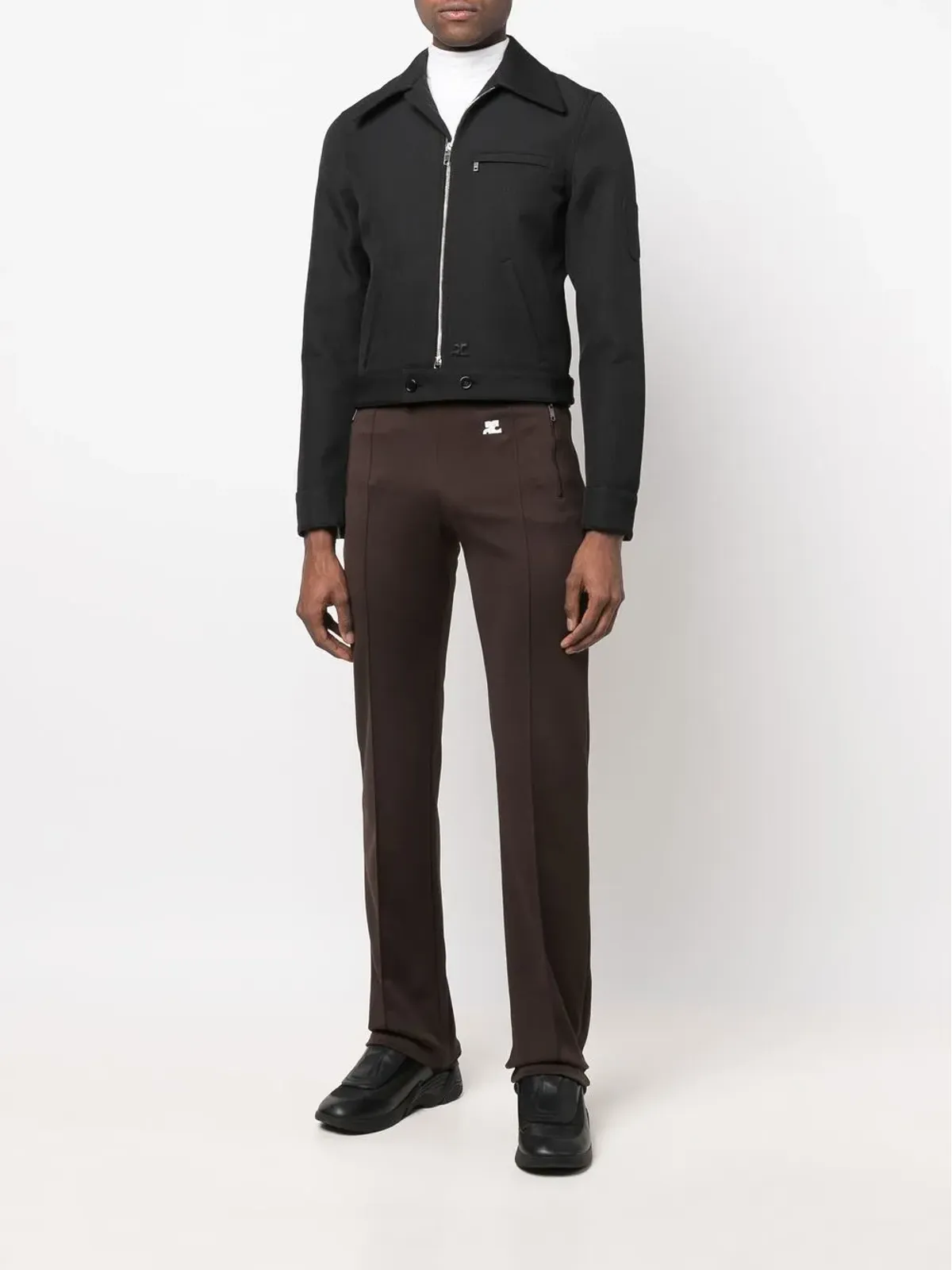 Courrèges ロゴアップリケパンツ - 画像2