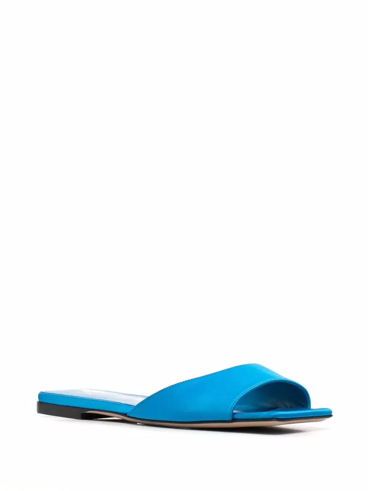 The Attico satin flat slides - Blue - 画像2