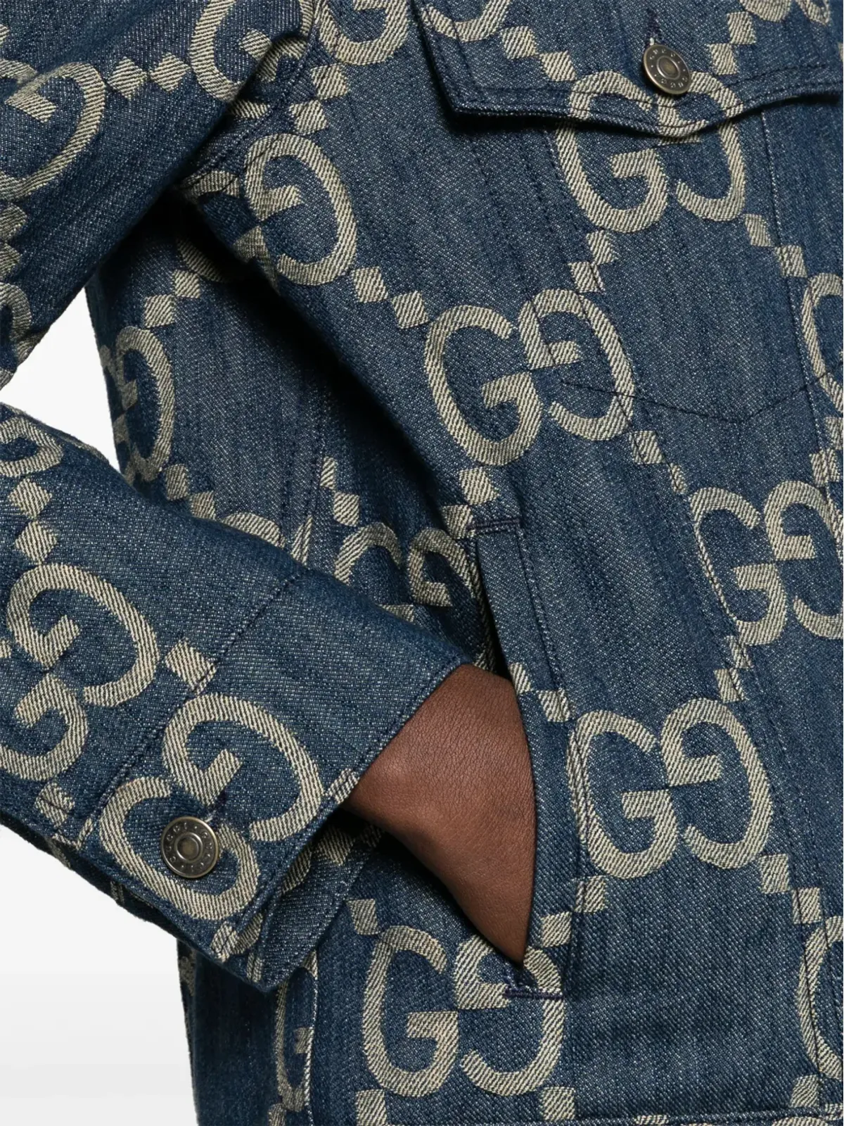 Gucci ジャンボGGデニムジャケット - 画像5