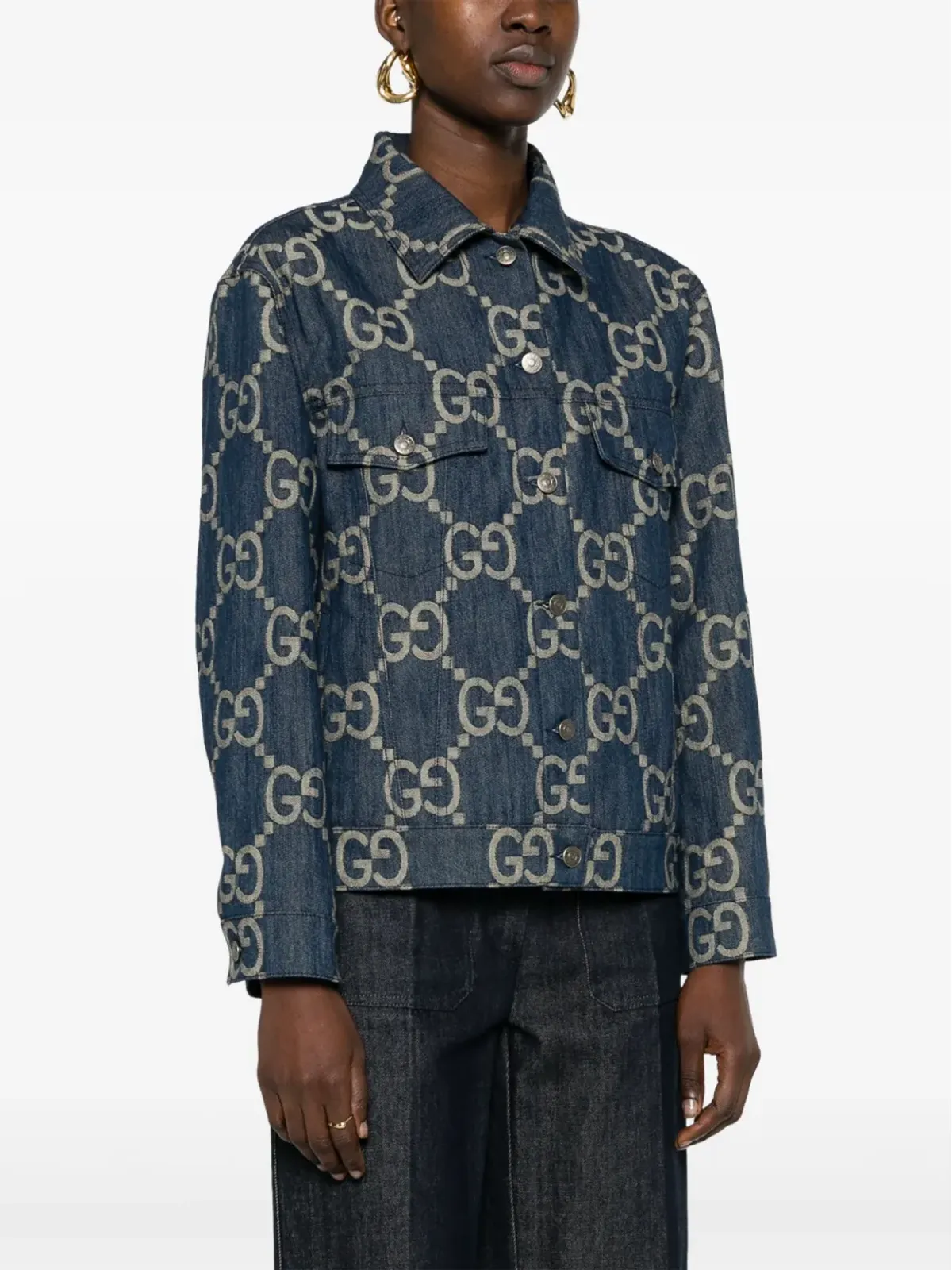 Gucci ジャンボGGデニムジャケット - 画像3