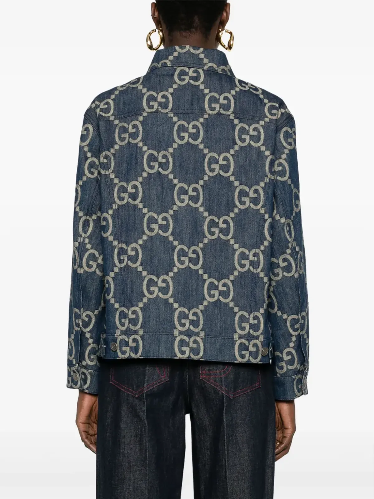 Gucci ジャンボGGデニムジャケット - 画像4