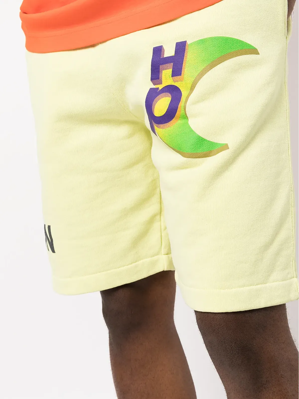 Heron Preston ロゴプリント・トラックショーツ イエロー - 画像5