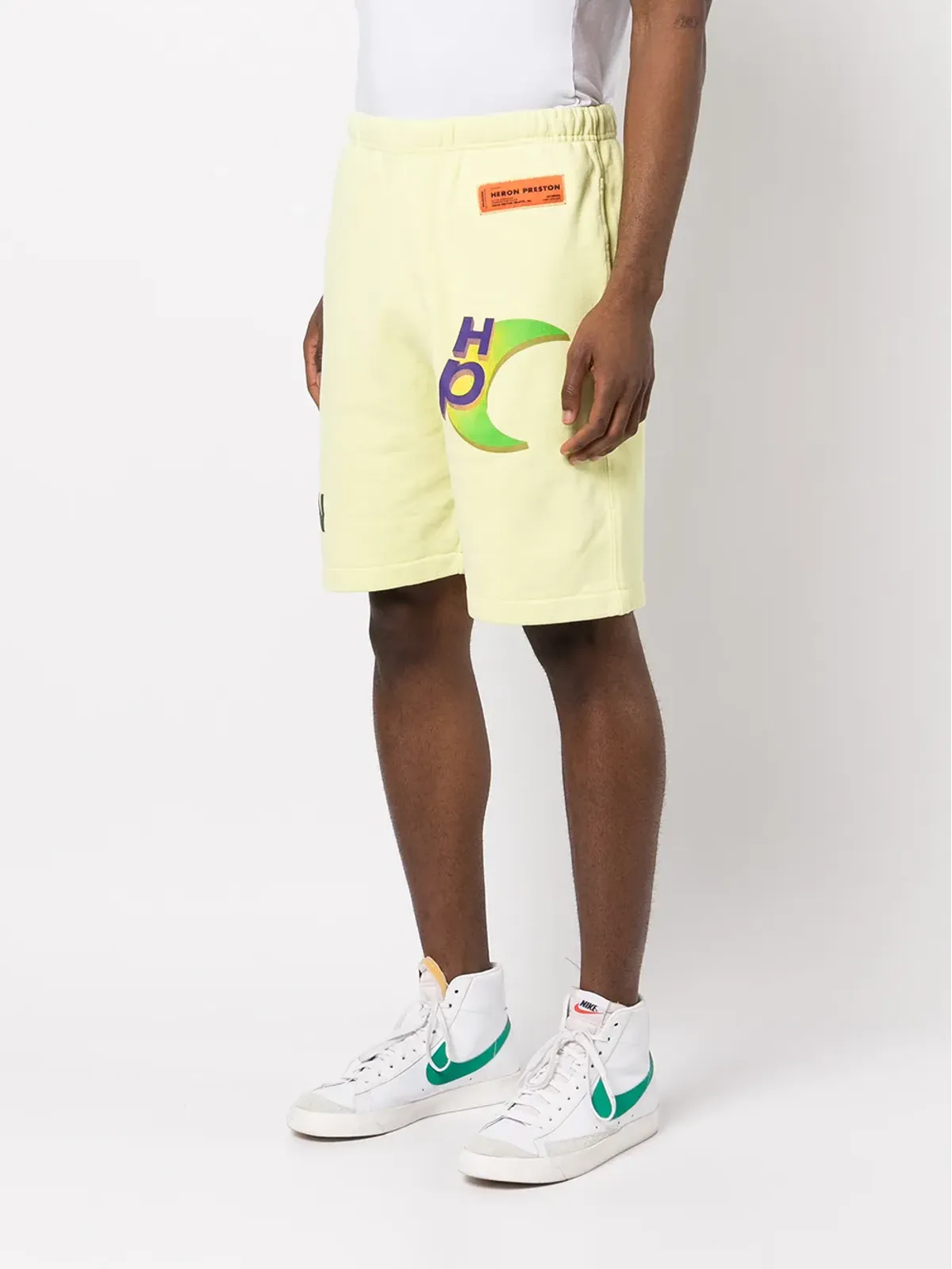 Heron Preston ロゴプリント・トラックショーツ イエロー - 画像3