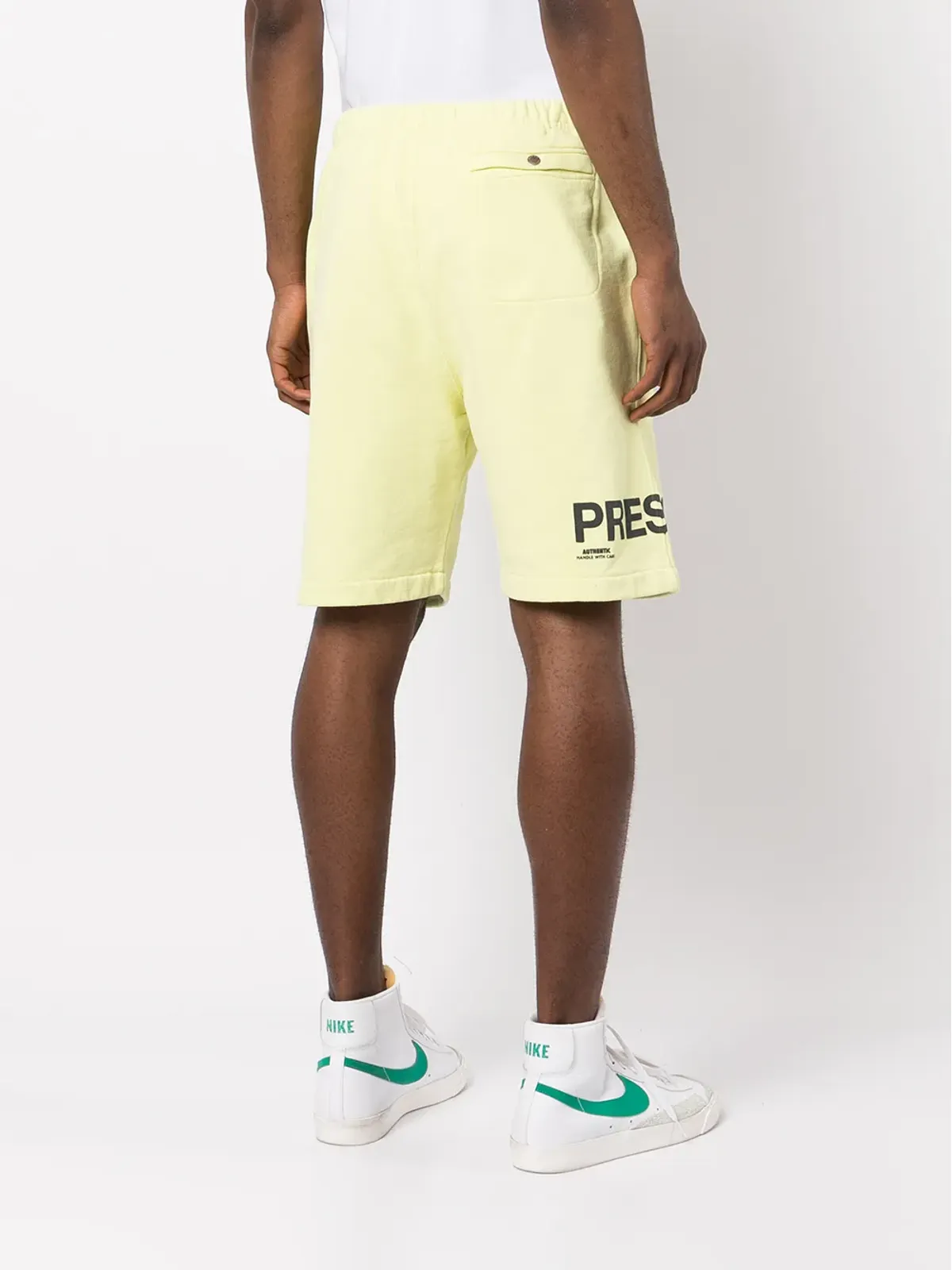 Heron Preston ロゴプリント・トラックショーツ イエロー - 画像4
