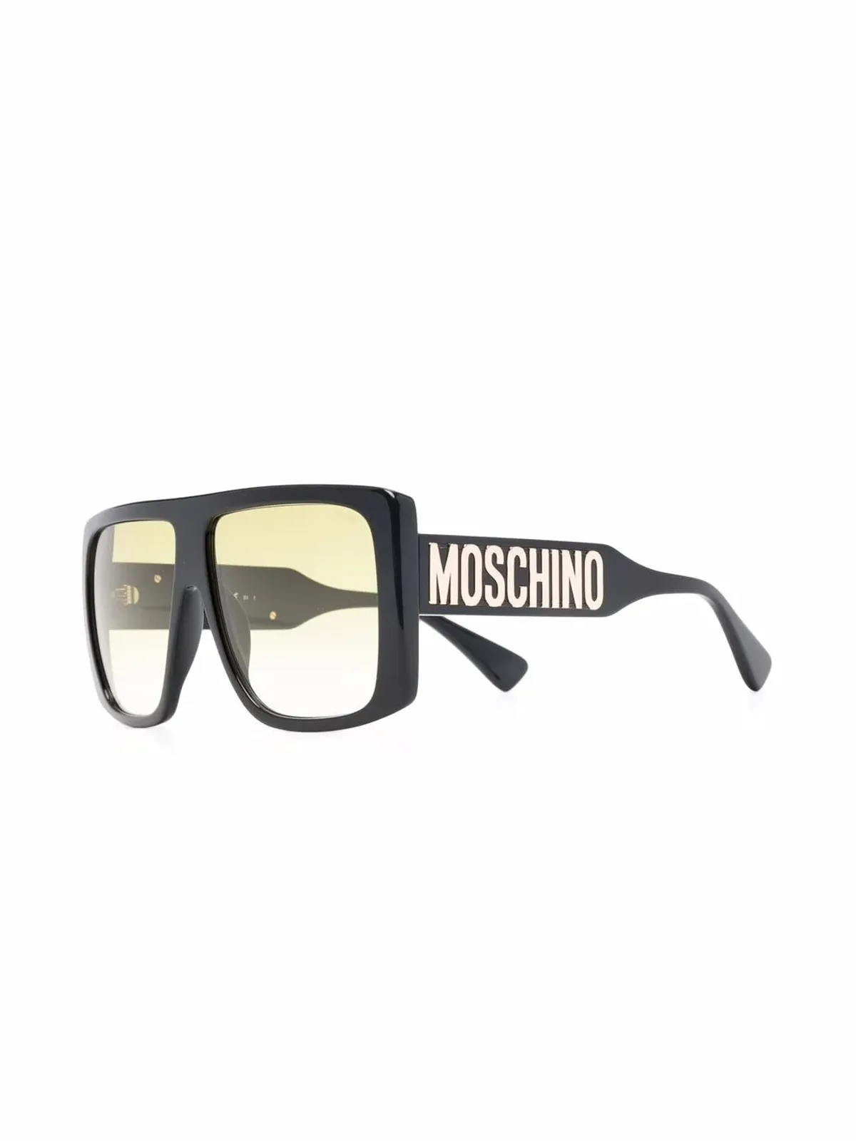 Moschino Eyewear スクエアフレーム ロゴサングラス - ブラック - 画像2
