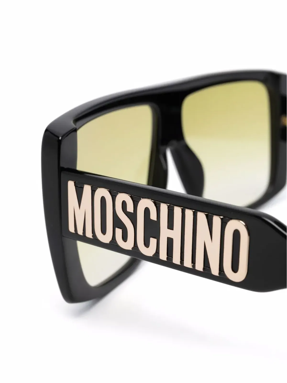 Moschino Eyewear スクエアフレーム ロゴサングラス - ブラック - 画像3