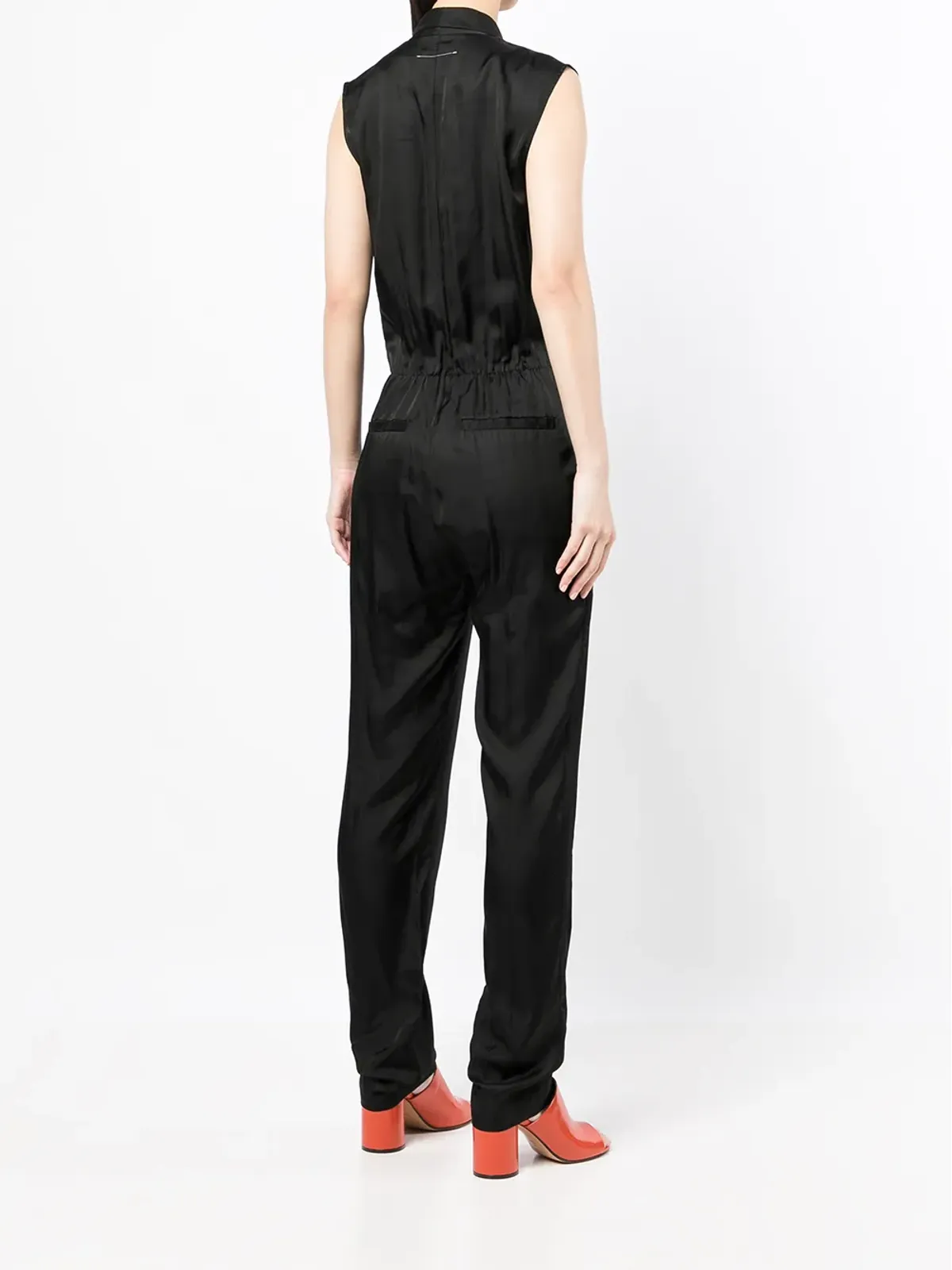 Maison Martin Margiela Pre-Owned ラップスタイル ノースリーブ ジャンプスーツ - 画像4
