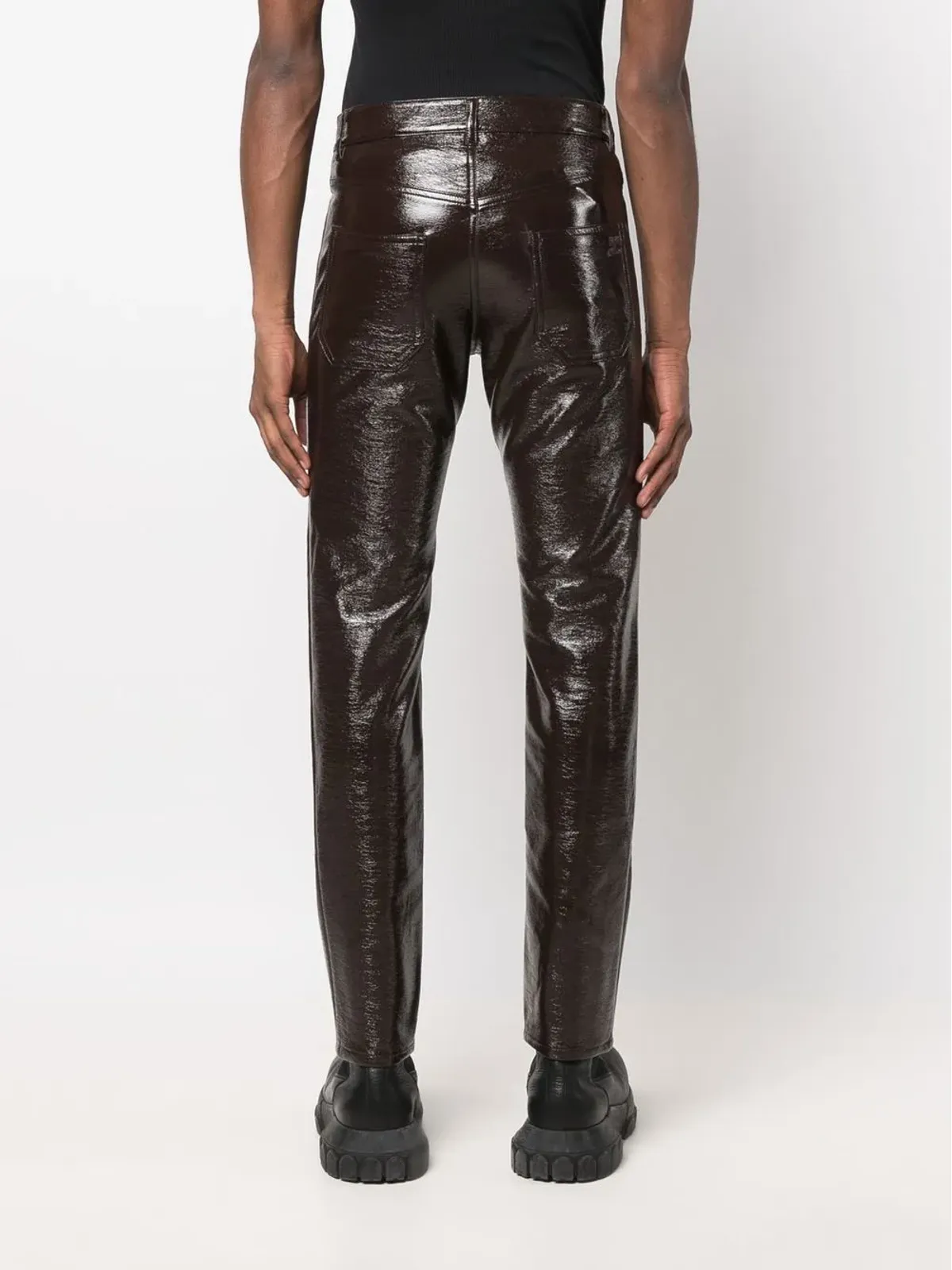 Courrèges Vinyl trousers - Brown - 画像4
