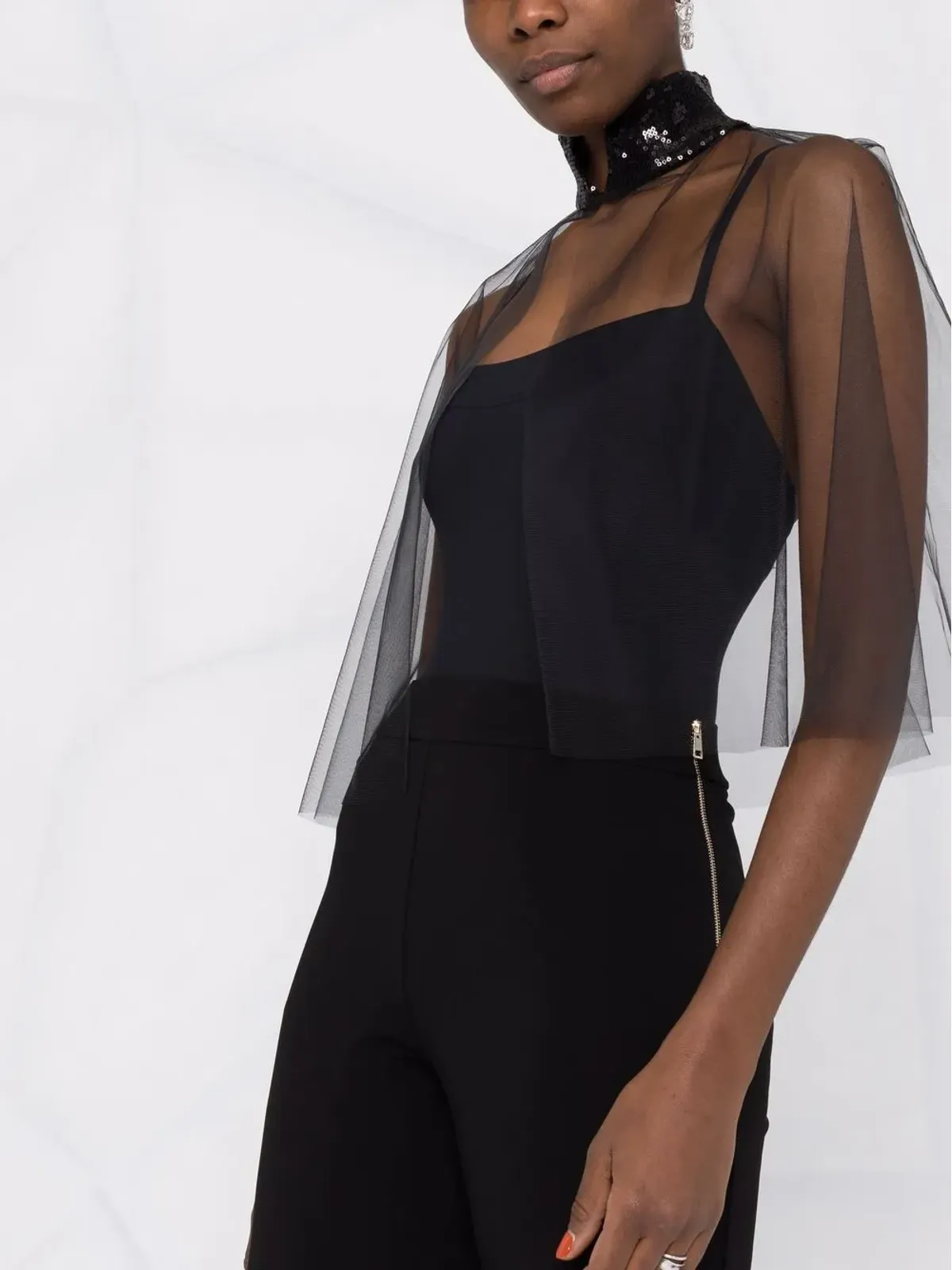Atu Body Couture スパンコール付きシアートップ - 画像5