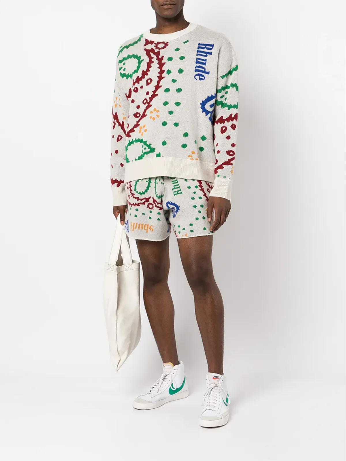 RHUDE インターシャニットセーター - 画像2