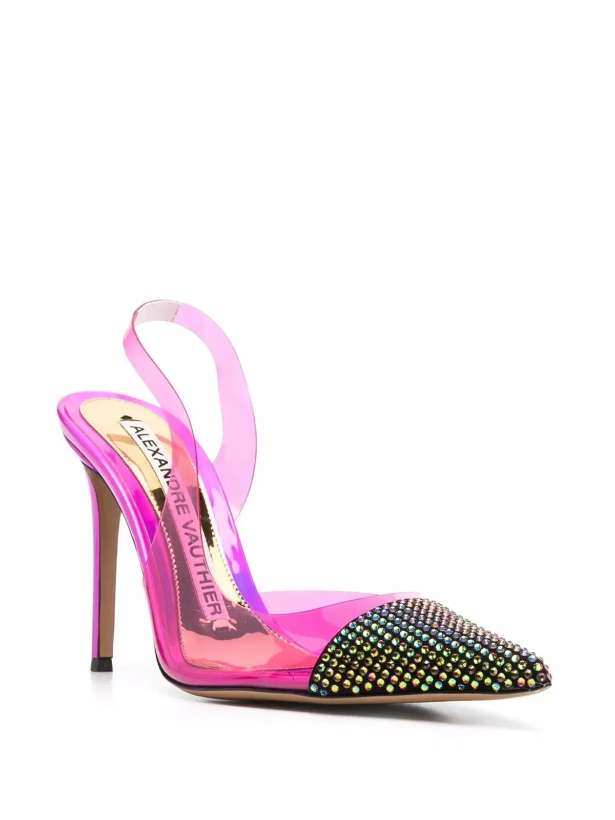 Alexandre Vauthier コントラストトリム・スリングバックパンプス - 画像2