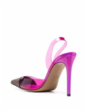Alexandre Vauthier コントラストトリム・スリングバックパンプス - サムネイル3