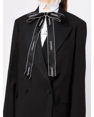 CHANEL ビンテージ 1990-2000s ロゴリボン ブローチ - サムネイル2
