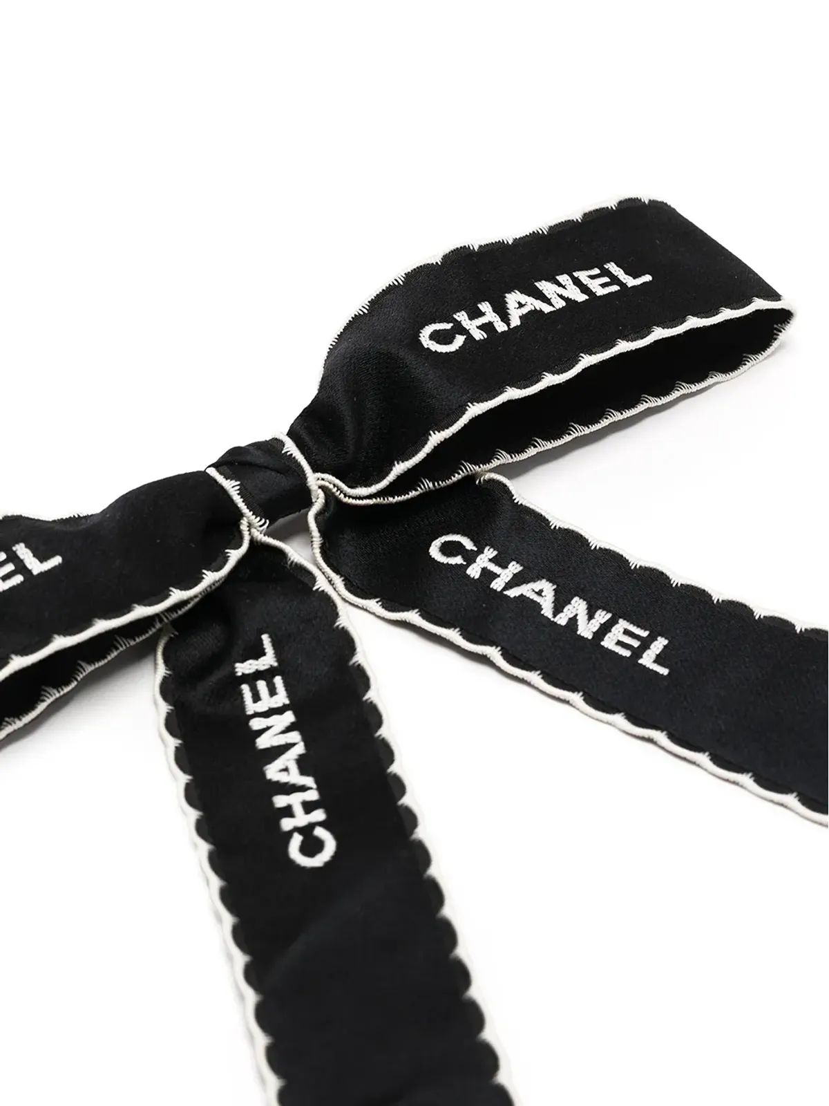 CHANEL ビンテージ 1990-2000s ロゴリボン ブローチ - 画像3