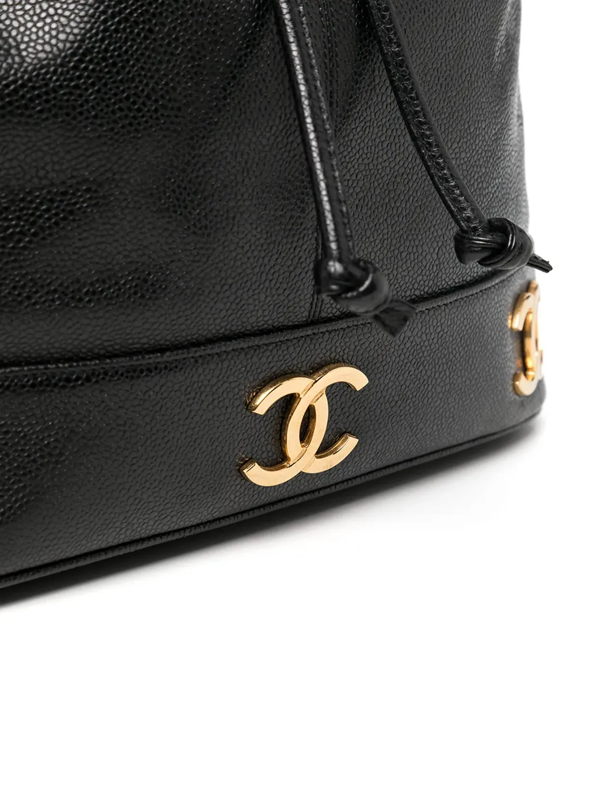 CHANEL Pre-Owned 1992 トリプルCC フラップバックパック - ブラック - 画像4
