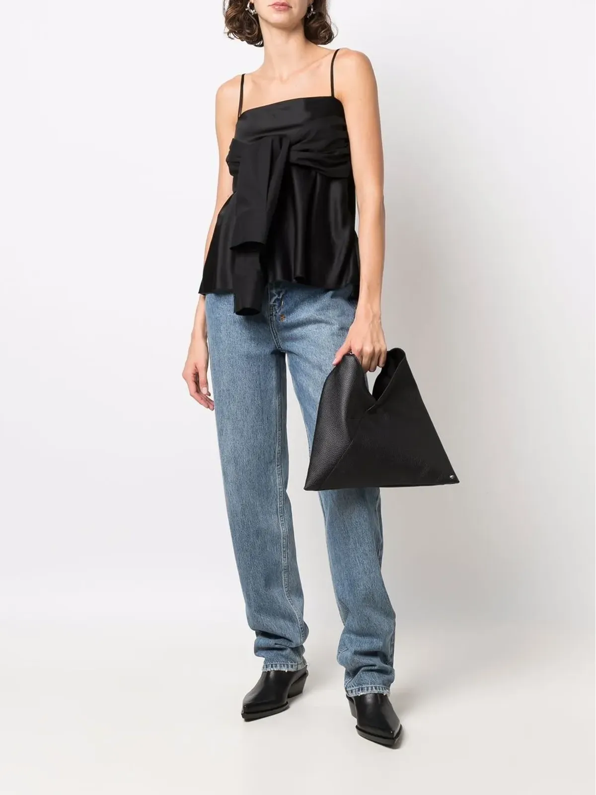 MM6 Maison Margiela Japanese leather tote bag - Black - 画像2