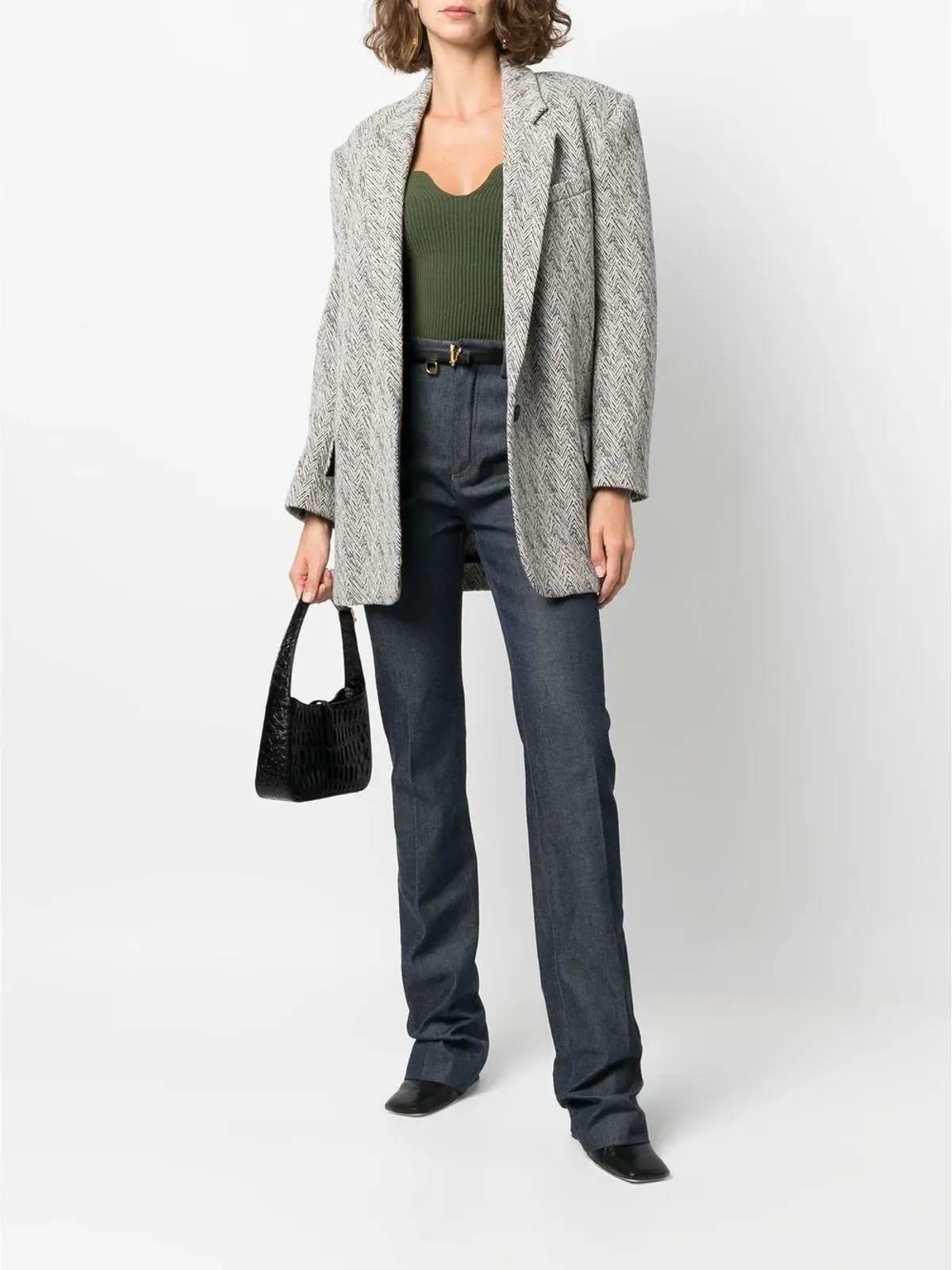 Saint Laurent ハイウエスト ブーツカットジーンズ - 画像2