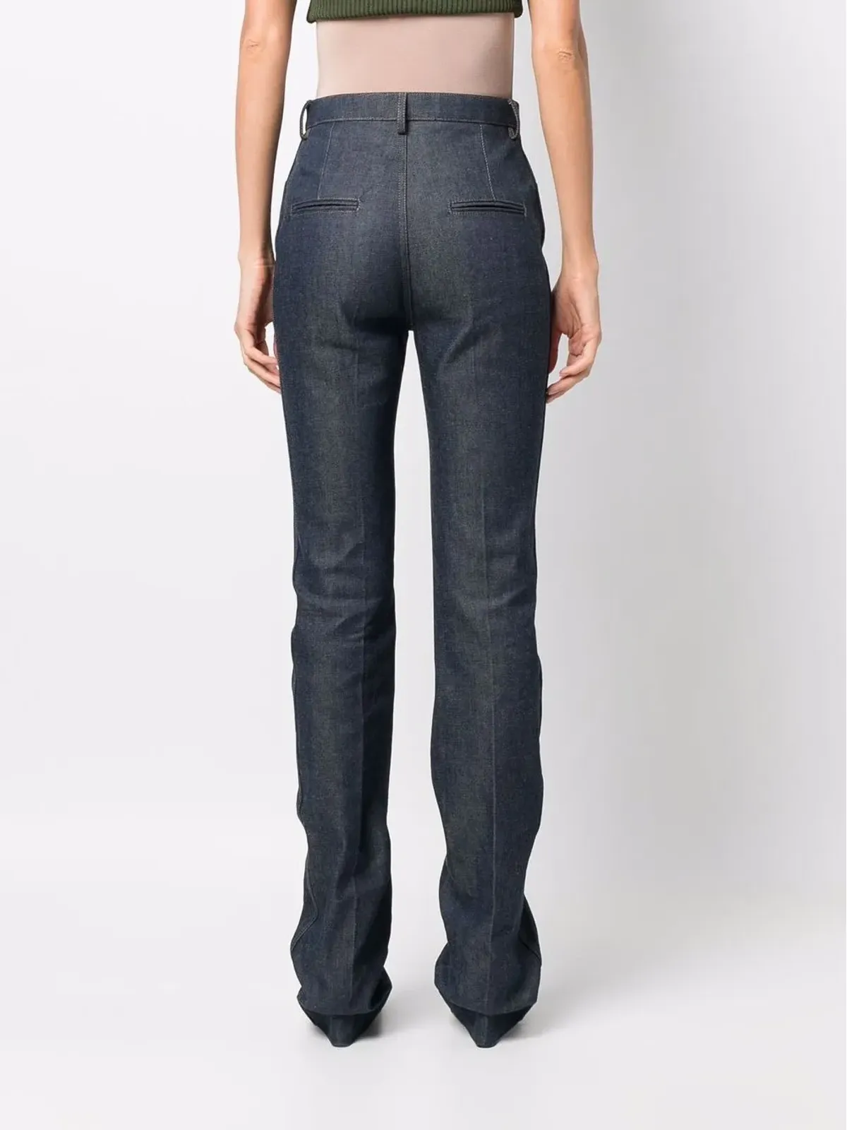 Saint Laurent ハイウエスト ブーツカットジーンズ - 画像4
