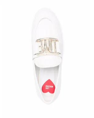 Love Moschino ロゴプレート付きレザーローファー - サムネイル4