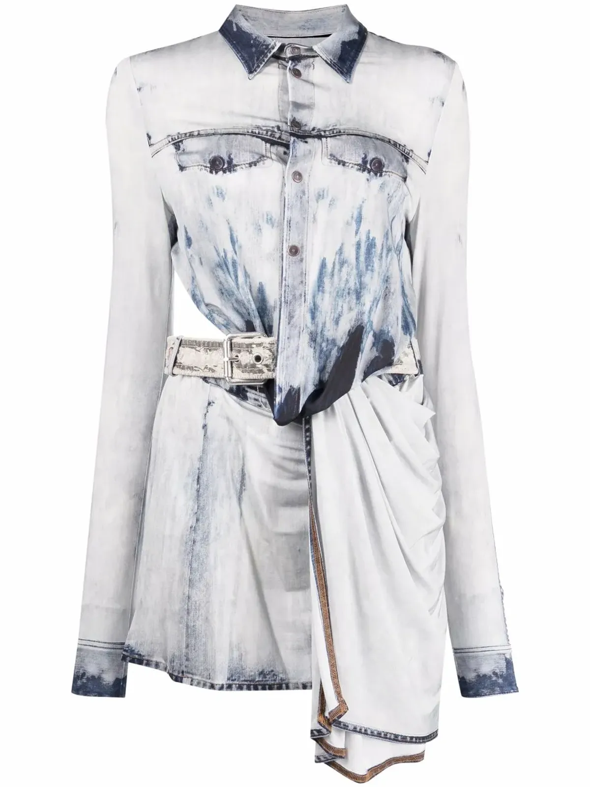 Diesel D-Hanne アシンメトリック デニム ドレス - 画像1