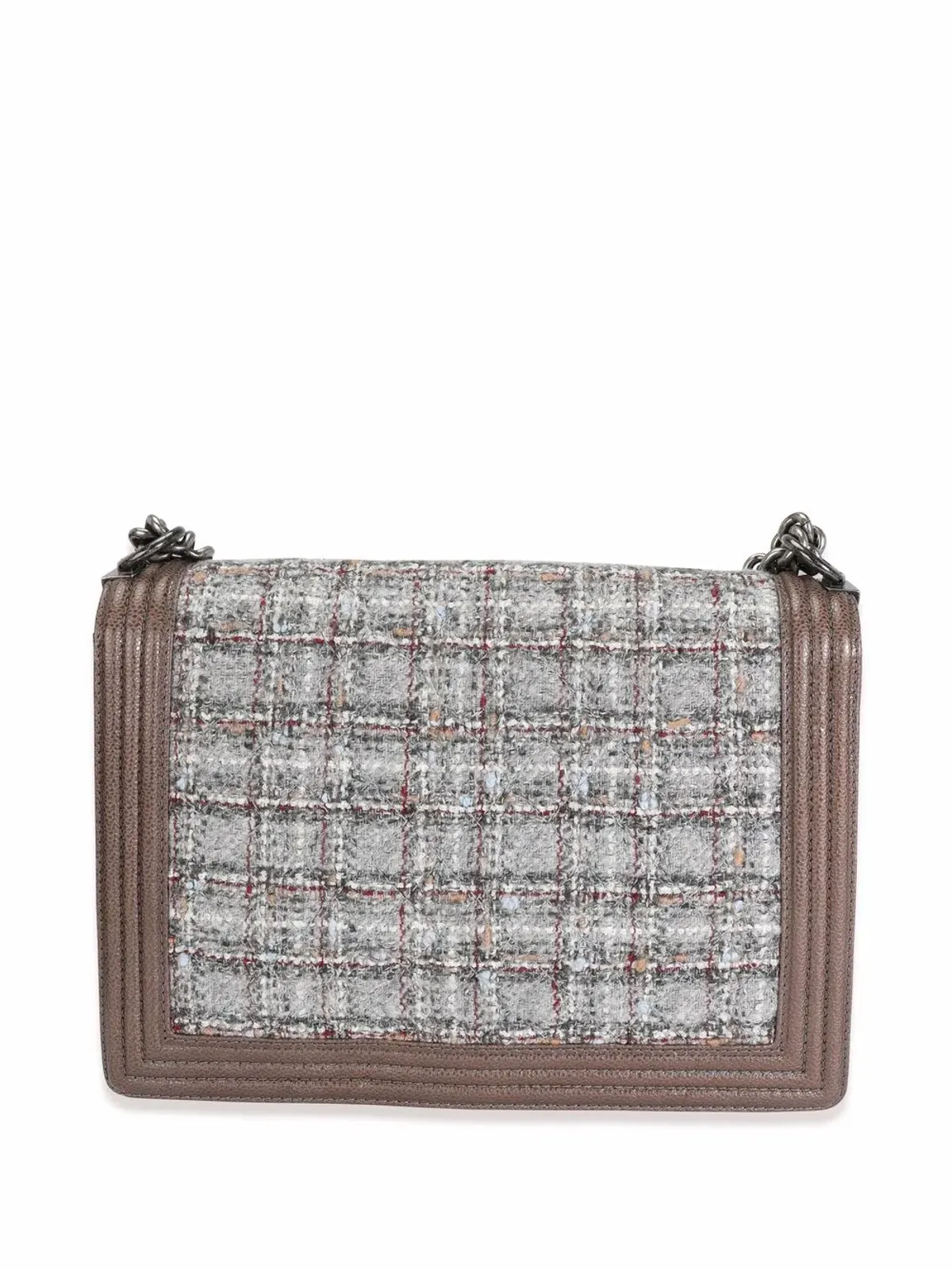 CHANEL ビンテージ ボーイ ツイード ショルダーバッグ - 画像2
