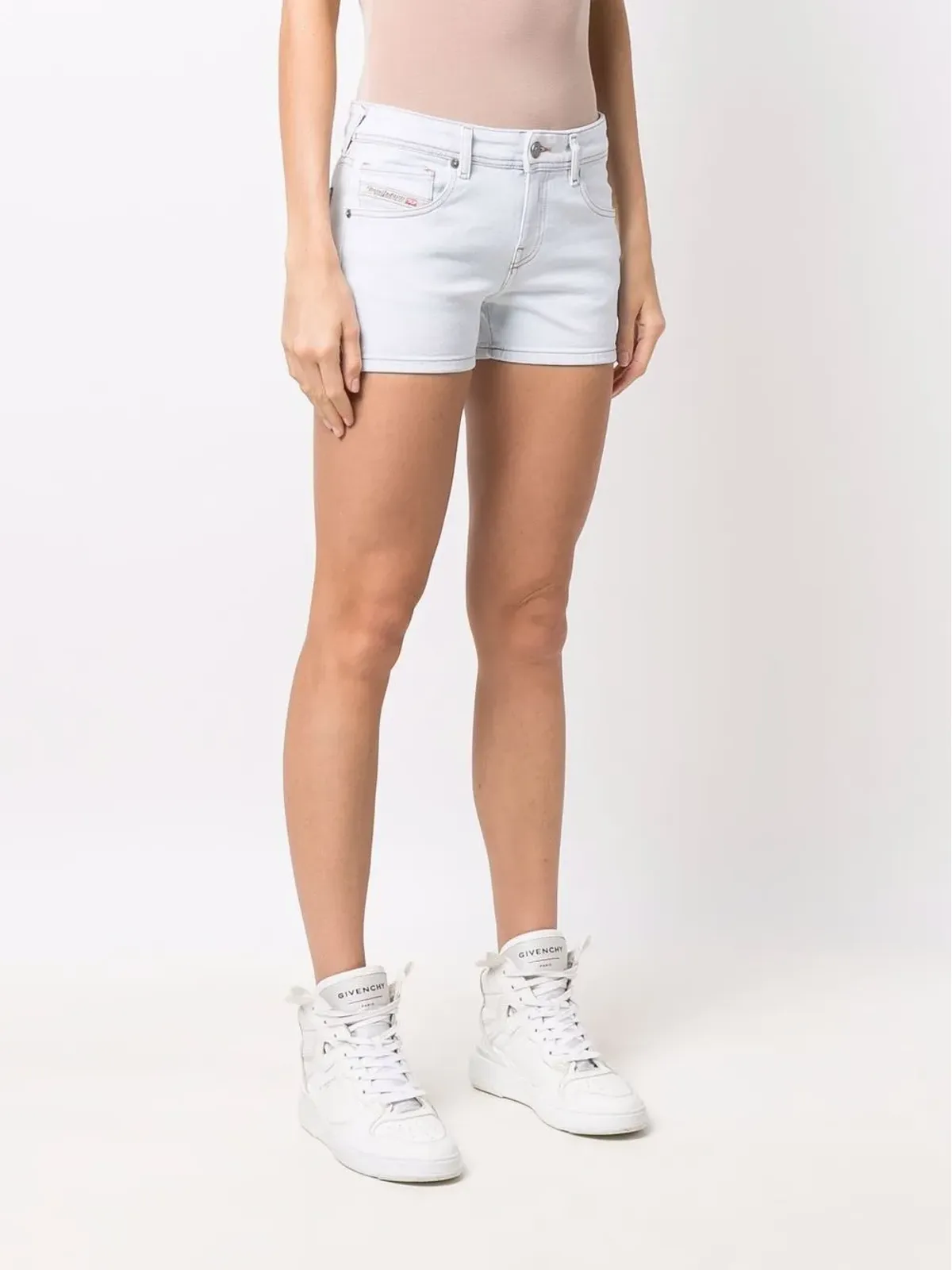 Diesel ローライズ・ライトウォッシュショーツ - 画像3