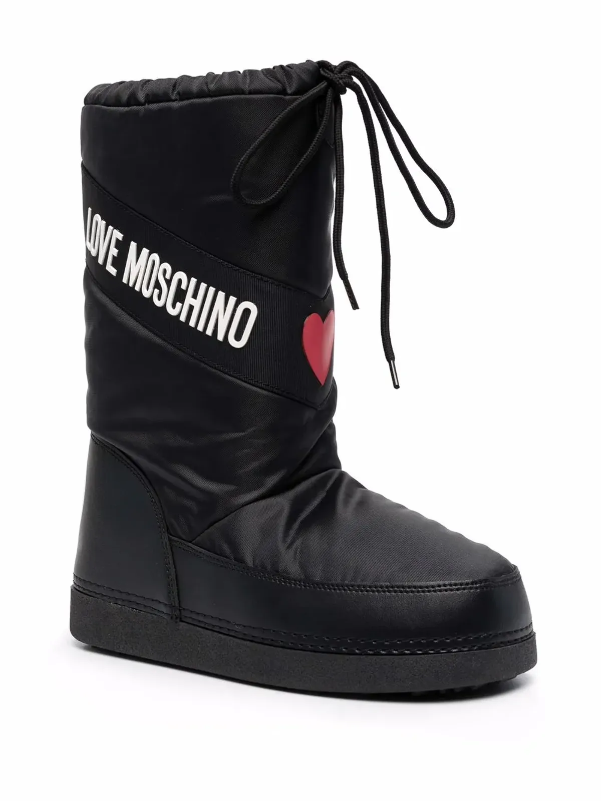 Love Moschino ロゴプリント レースアップブーツ - ブラック - 画像2