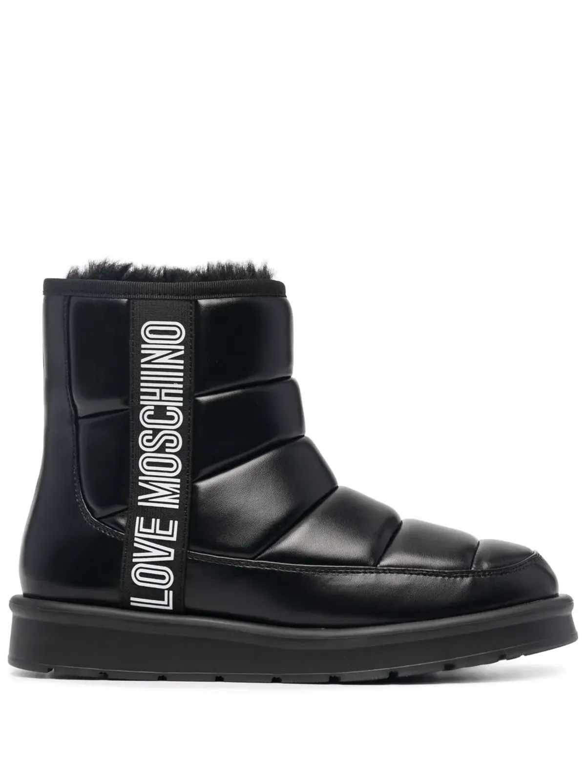 Love Moschino ロゴプリント アンクルブーツ - ブラック - 画像1