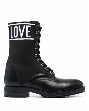Love Moschino カーフ丈ブーツ - Black - サムネイル1