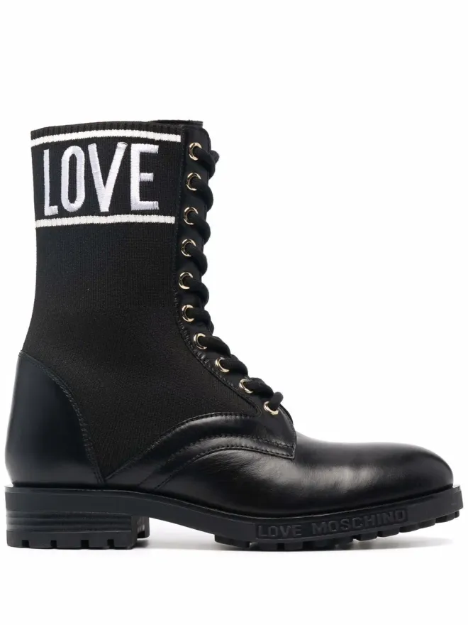 Love Moschino Love Moschino カーフ丈ブーツ - Blackの商品画像