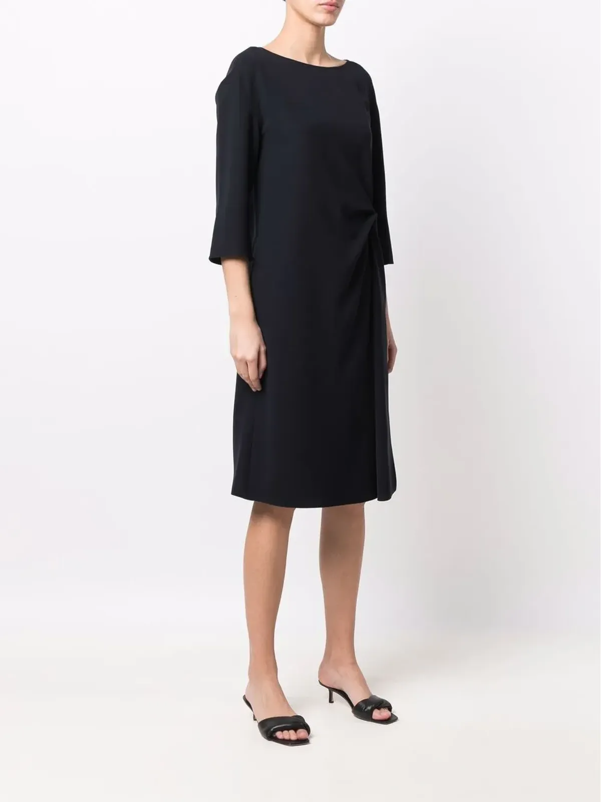 Emporio Armani ギャザー入りミディドレス - 画像3